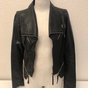 PU leather motto jacket